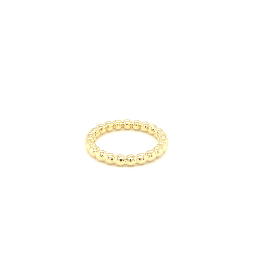 14K Gold Beaded Bubble Ring