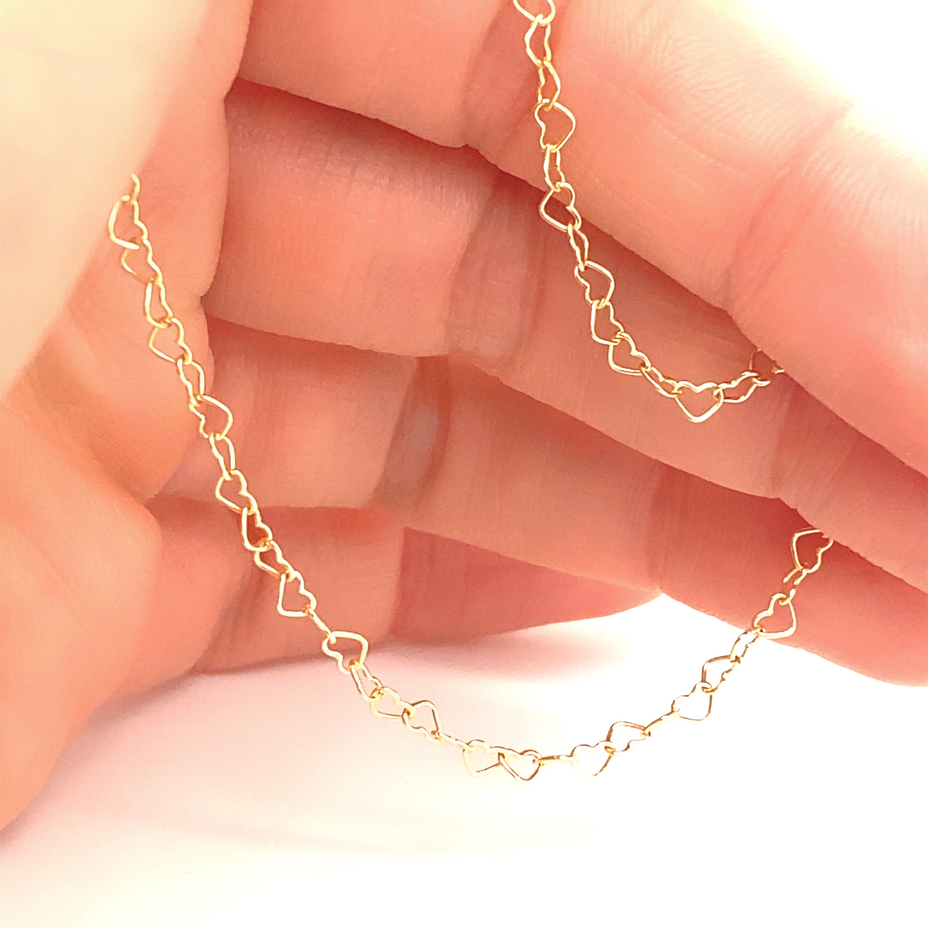 Heart link hot sale chain necklace