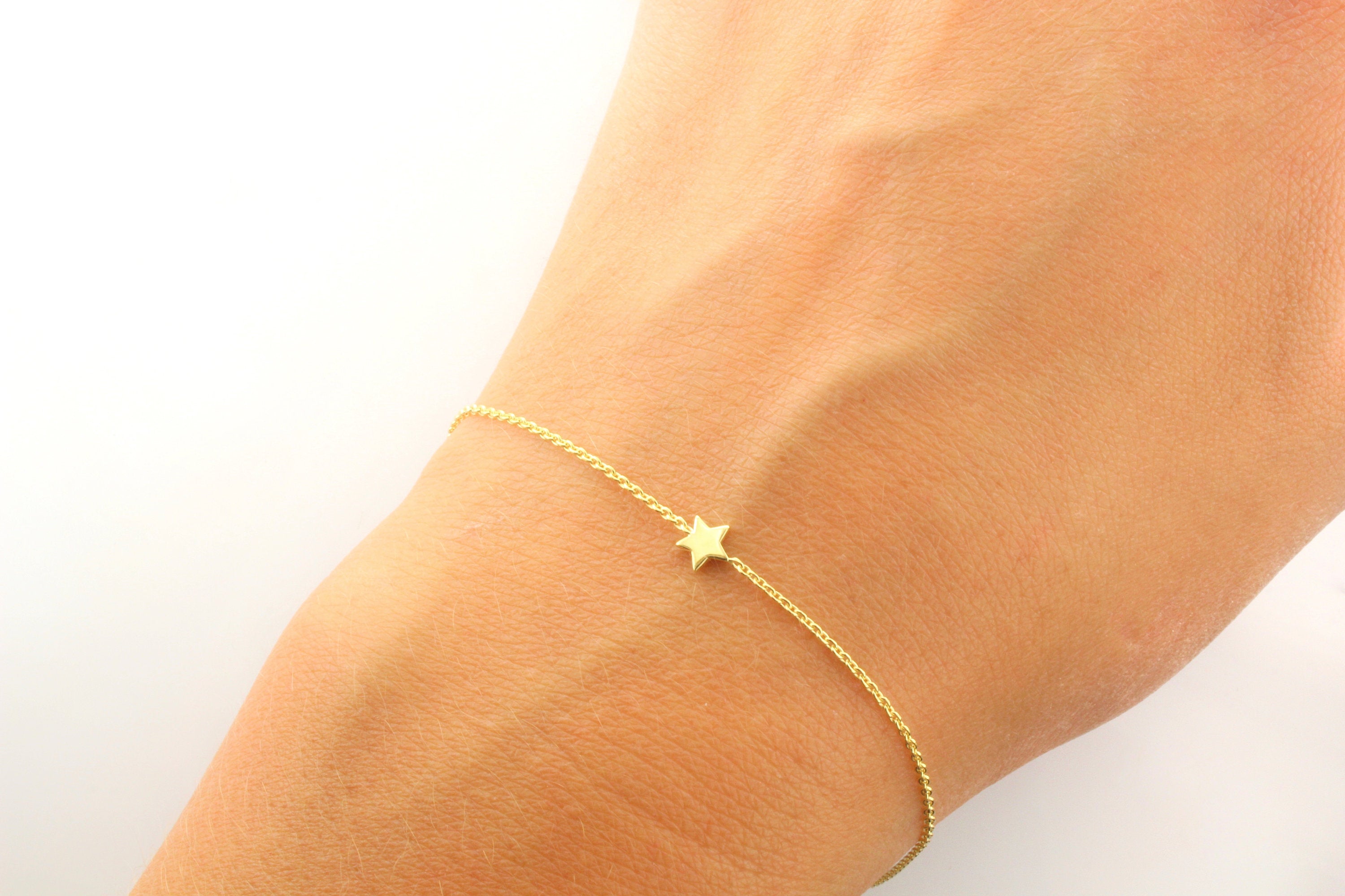 14K Gold Star Bolo Bracelet – BrookeMicheleDesigns