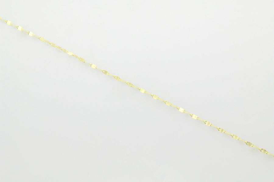 14K Gold Twisted Sparkle Chain Bracelet