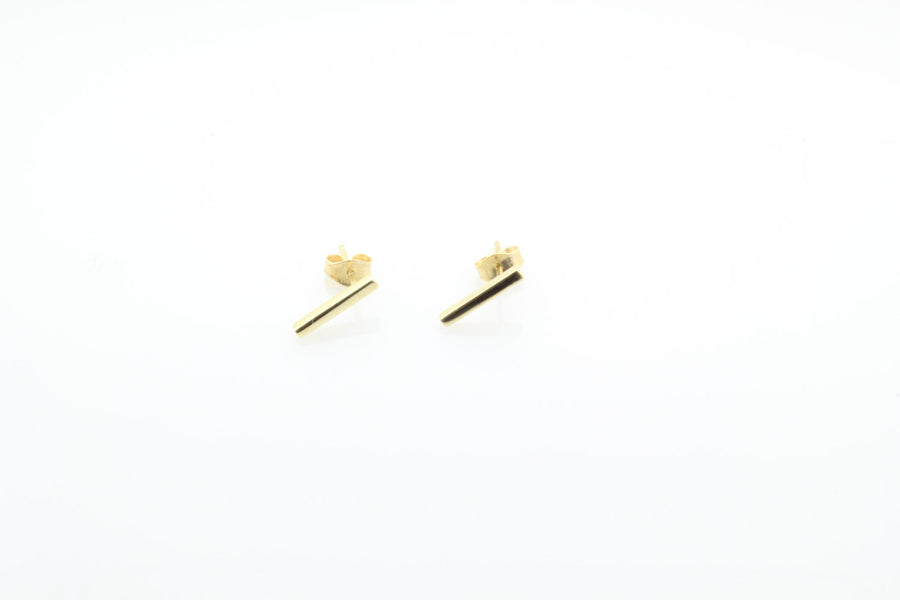14K Gold Bar Earrings