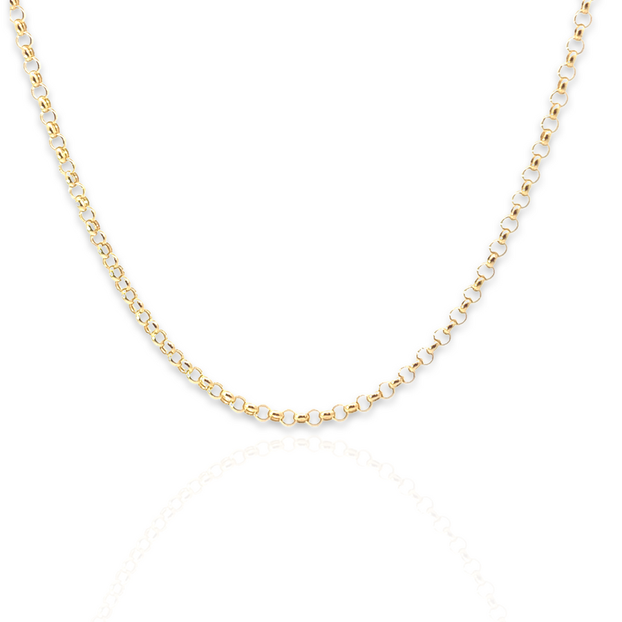 14K Gold 3.75mm Rolo Chain Necklace