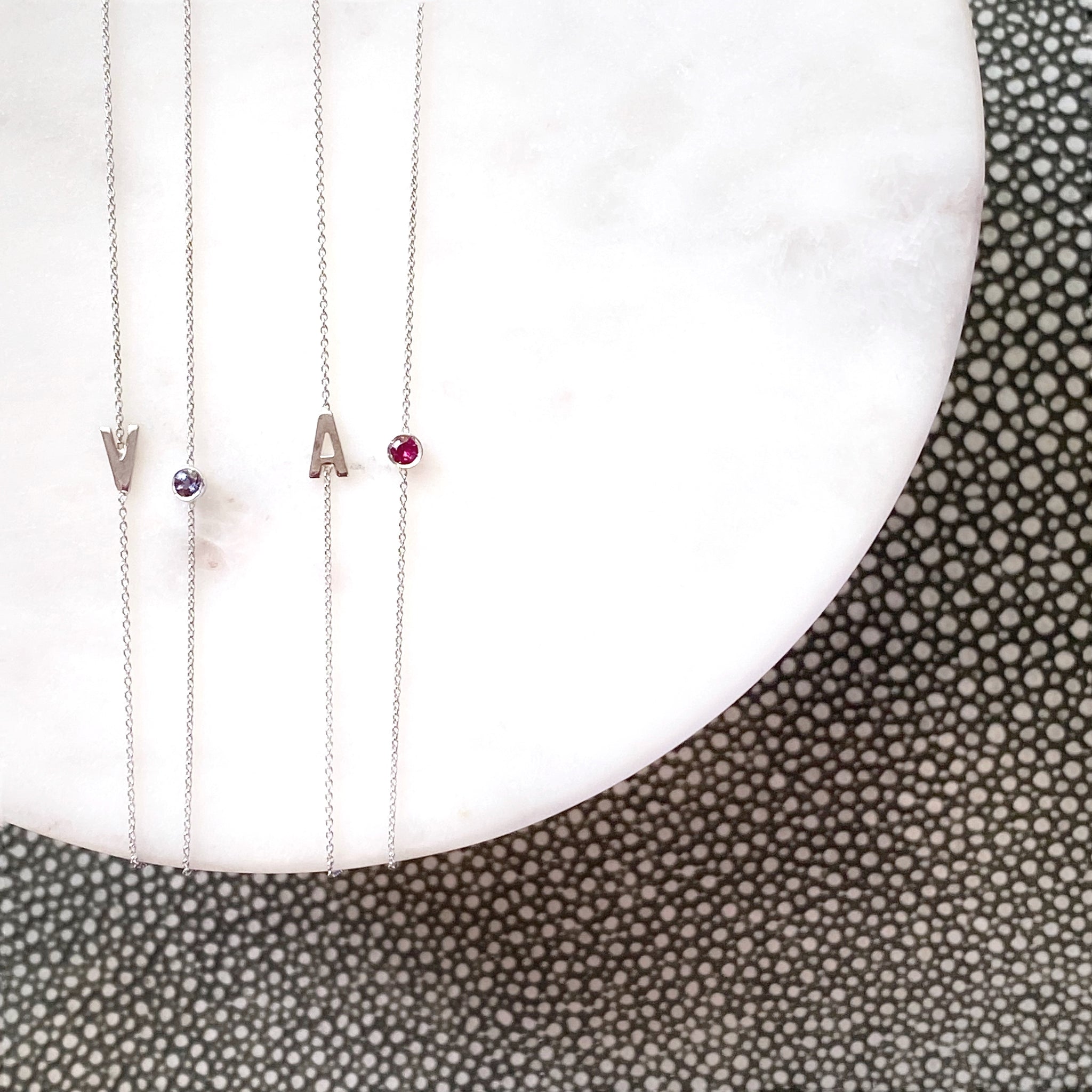 ★ROSEMONT★ 14K necklace (August birthstone) RS1313 August Birthstone and Flower Flip Charm Necklace | Alex and