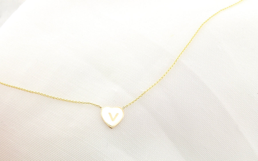 14K Gold Personalized Engraved Heart Necklace