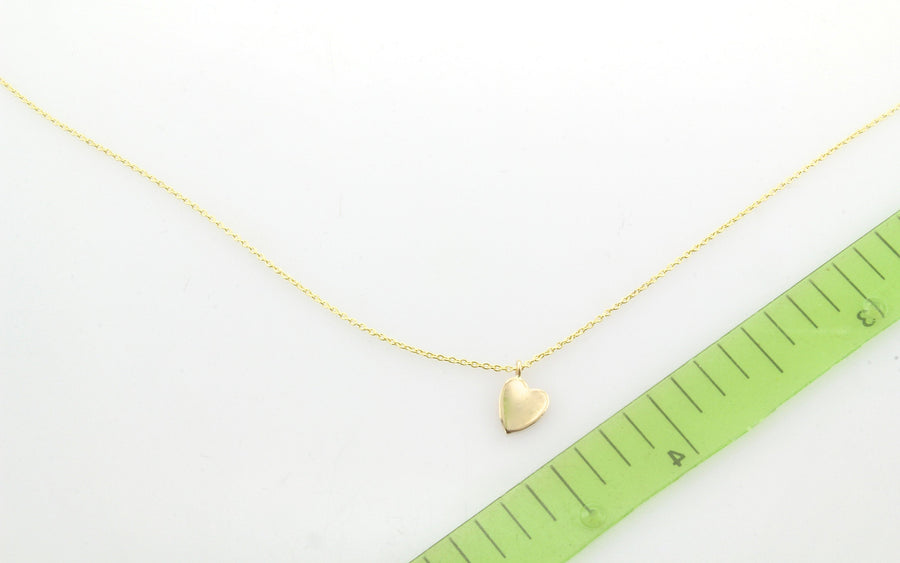 14K Gold Mini Heart Pendant Necklace