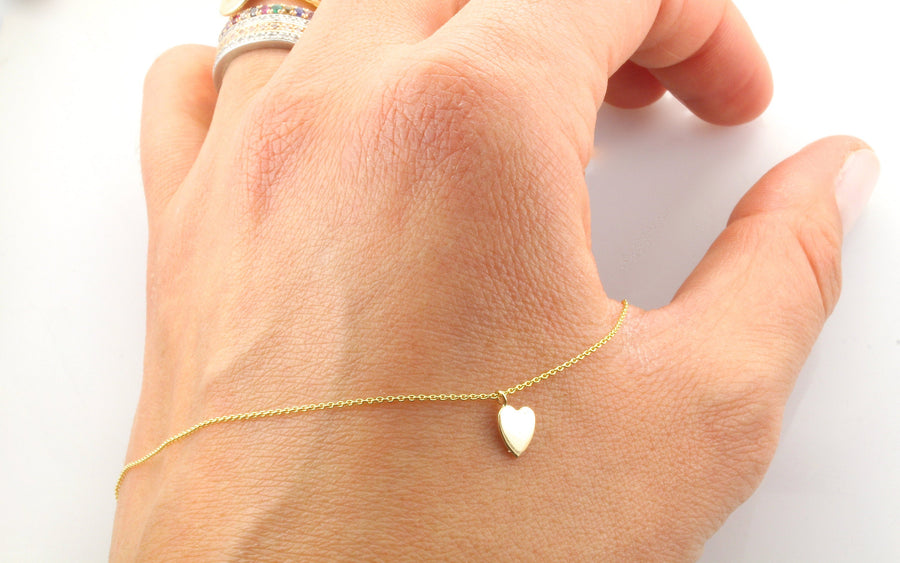 14K Gold Mini Heart Pendant Necklace