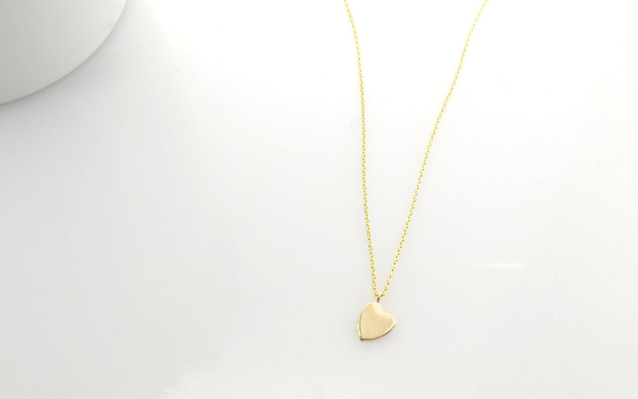 14K Gold Mini Heart Pendant Necklace