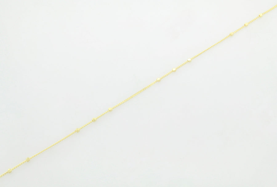 14K Gold Triple Cube Chain Anklet